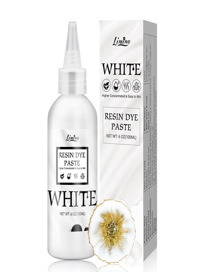 Limino White Epoxy Resin Pigment Paste - 3.4 fl.oz / 100ml Concentrated Dye for Ocean Waves, Lacing, Coaster - Opaque Epoxy for DIY Art, UV Resin, Painting - Image 1